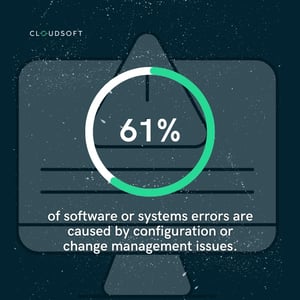 61% of software or system errors are caused by configuration or change management issues