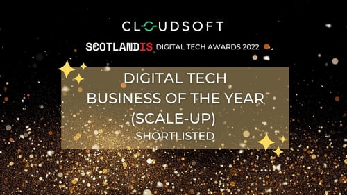 Shortlisted for Digital Tech Business of the Year - thanks ScotlandIS!