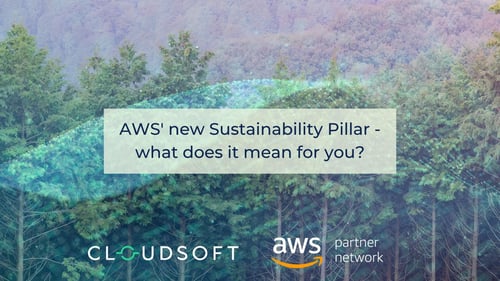 The new AWS Sustainability Pillar - what does it mean for you?