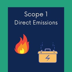 Scope 1 emissions - picture of fire and battery
